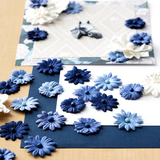 12 Packs: 48 ct. (576 total) Blue Button Daisy Embellishments by Recollections™